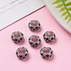 Alloy Rhinestone European Beads X-CPDL-H998-2-6