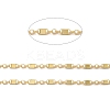 Rack Plating Brass Ring & Rectangle Link Chains CHC-I040-03G-2