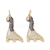 Brass Micro Pave Cubic Zirconia Pendants ZIRC-I063-45G-02-2