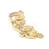 Brass Micro Pave Clear Cubic Zirconia Links KK-D357-03D-G-2