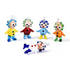 Handmade Lampwork Clown Figurine Pendants LAMP-T025-09M-1