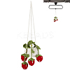 Strawberry Basket Woolen Yarn Pendant Decorations AJEW-WH20006-240A-1