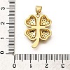 Rack Plating Brass Micro Pave Cubic Zirconia Pendants KK-L226-011G-3