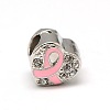 Platinum Plated Alloy Rhinestone European Beads LS-X-MPDL-A023-B05-1