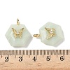 Natural Flower Amazonite Faceted Pendants G-P585-01G-05-3