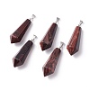 Dyed & Heated Natural Red Tiger Eye Pointed Pendants X-G-I314-02P-11-2