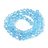 AB Color Plated Transparent Glass Beads Strands GLAA-G127-01-02M-3