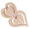 Heart Unfinished Wood Decoration DIY-WH0888-465-1