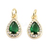 Brass with Cubic Zirconia Pendants KK-P271-32G-1