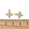 Brass Micro Pave Clear Cubic Zirconia Pendants KK-Q031-31G-01-3
