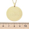 Flat Round 304 Stainless Steel Pendant Necklaces NJEW-M096-28G-3