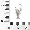 Brass Micro Pave Clear Cubic Zirconia Pendants KK-H528-04B-P-3