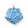 Synthetic Turquoise Pendants G-D458-07P-07-RS-2