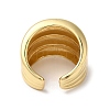 Rack Plating Brass Grooved Open Cuff Rings RJEW-S407-03G-3