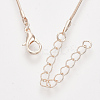 Brass Round Snake Chain Necklace Making MAK-T006-11A-RG-2