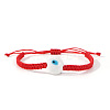 Handmade Lampwork Evil Eye Bead Braided Bracelets UN6877-1-1