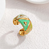 304 Stainless Steel Enamel Cuff Open Rings WG35DFF-09-1