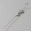 Platinum Brass Ear Wrap Crawler Hook Earrings for Women EJEW-WH0019-58G-2