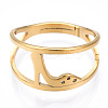 Ion Plating(IP) 304 Stainless Steel High-Heeled Shoes Adjustable Ring for Women RJEW-T027-07G-3