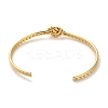 Golden 304 Stainless Steel Cuff Bangles for Women BJEW-C050-01F-G-3