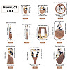 20Pcs 10 Styles Opaque Resin & Walnut Wood Pendants RESI-TA0003-69-5
