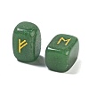Rectangle Natural Green Aventurine Rune Stones G-Z059-01O-2