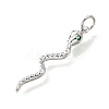 Brass Micro Pave Cubic Zirconia Pendants KK-V007-007P-02-1-2
