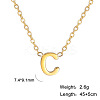 201 Stainless Steel Initial Pendant Necklaces FS-WG78A3B-03-1