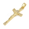 Brass Micro Pave Cubic Zirconia Pendants KK-Z123-23G-01-2