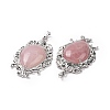 Natural Rose Quartz Big Pendants G-P496-01P-19-3