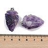 Raw Rough Natural Amethyst Pendants G-G162-01P-02-3