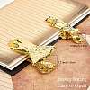 2Pcs 2 Styles Alloy Hand Shaped Bookmark Clip AJEW-CP0006-93-5