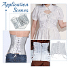 9 Yards Imitation Leather Ribbon with Platinum Plated Alloy Eyelets OCOR-AR0001-64B-5