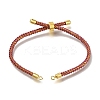 Braided Cotton Cord Slider Bracelet Making MAK-R001-01G-13-1