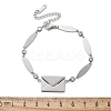 304 Stainless Steel Oval Link Bracelets BJEW-U030-01P-5