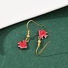 Ocean Series 304 Stainless Steel Enamel Dangle Earrings LS-EJEW-K017-01H-G-3