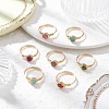 Natural Tourmaline Finger Rings RJEW-JR00930-1