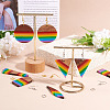 Resin & Walnut Pendants DIY Dangle Earrings Making Kits DIY-TA0011-03A-8