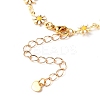 Brass Enamel Daisy Link Bracelets BJEW-JB05674-3