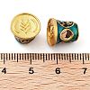 Alloy Enamel European Beads ENAM-M008-09G-02-3