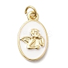 Brass Enamel Pendants KK-P338-10G-03-1