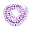 Anti-Tarnish Electroplate Rondelle Glass Beads Strands EGLA-T021-8mm-17-07-3