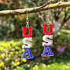 Independence Day Theme Alloy Enamel Dangle Earrings FS-WGE9304-05-1