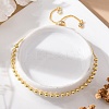 Long-Lasting Plated Brass Round Bead Slider Beacelets for Women Men BJEW-E089-01G-01-1