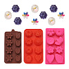 3Pcs 3 Colors Fondant Molds DIY-BG0001-17-1