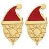 Ion Plating(IP) 304 Stainless Steel Enamel Stud Earrings EJEW-I316-03G-07-1