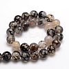 Dyed Natural Agate Round Beads Strands G-E321A-14mm-04-2