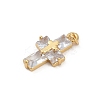 Rack Plating Brass Cubic Zirconia Pendants KK-G451-23G-2