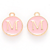 Golden Plated Alloy Enamel Charms X-ENAM-S118-07M-1