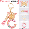 Zinc Alloy Tassel Keychain KEYC-WH20004-12I-6